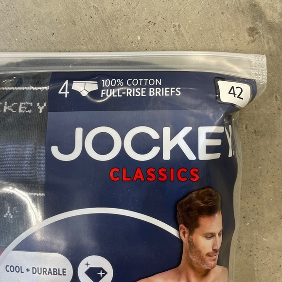 Jockey Classics Men Full Rise Briefs Size 42 Multicolor NWT Big Man - Picture 2 of 4